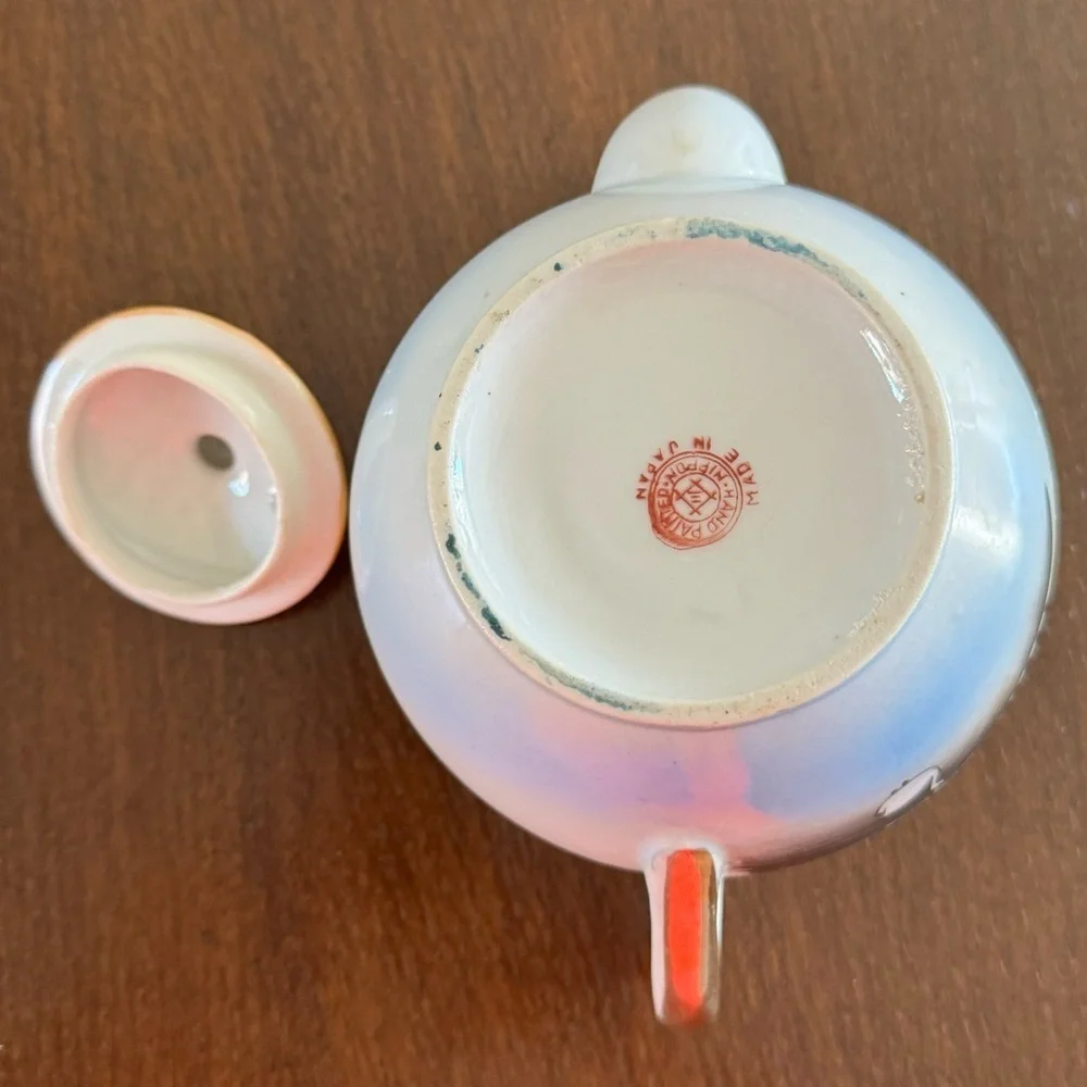 Vintage Lusterware Swan 3Pc Tea Set 1940’s 1950’s